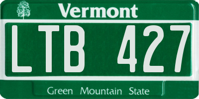 VT license plate LTB427
