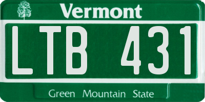 VT license plate LTB431