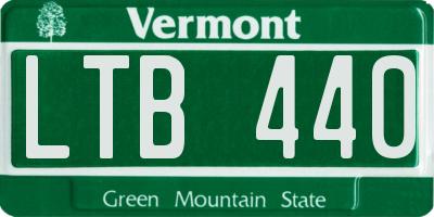 VT license plate LTB440