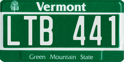 VT license plate LTB441