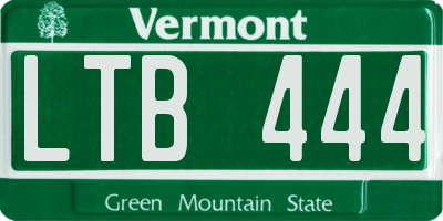 VT license plate LTB444