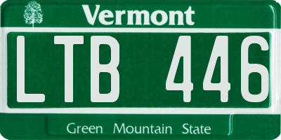 VT license plate LTB446