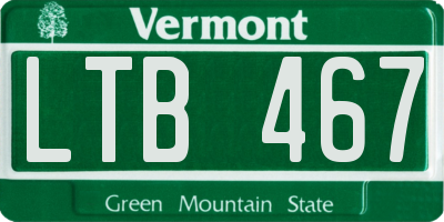 VT license plate LTB467