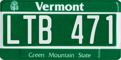 VT license plate LTB471