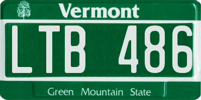 VT license plate LTB486