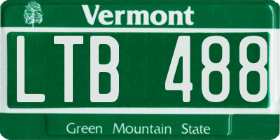 VT license plate LTB488