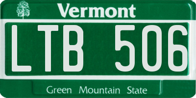VT license plate LTB506