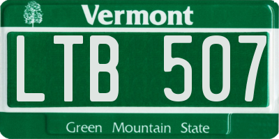 VT license plate LTB507