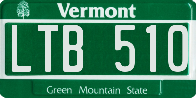 VT license plate LTB510