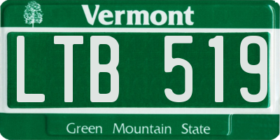 VT license plate LTB519