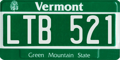 VT license plate LTB521