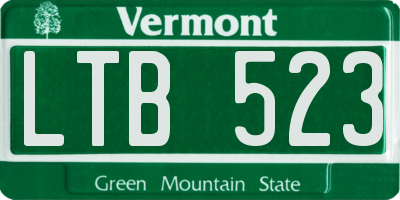 VT license plate LTB523
