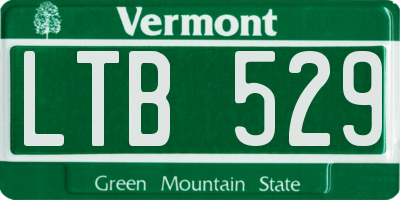 VT license plate LTB529