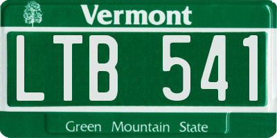 VT license plate LTB541