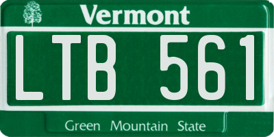 VT license plate LTB561