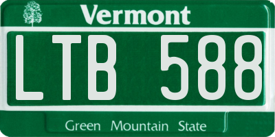 VT license plate LTB588