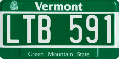 VT license plate LTB591