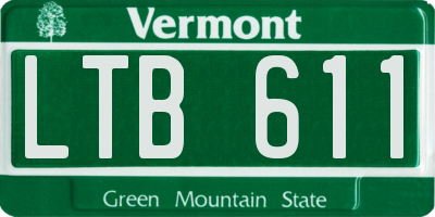 VT license plate LTB611