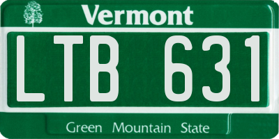 VT license plate LTB631