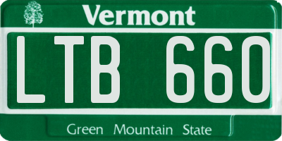 VT license plate LTB660