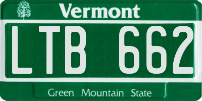 VT license plate LTB662