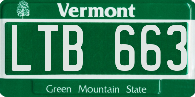 VT license plate LTB663