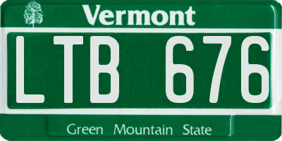 VT license plate LTB676