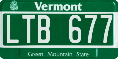 VT license plate LTB677
