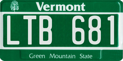 VT license plate LTB681
