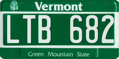 VT license plate LTB682