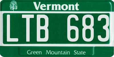 VT license plate LTB683