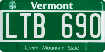 VT license plate LTB690