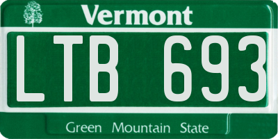 VT license plate LTB693