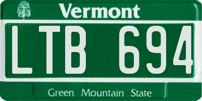 VT license plate LTB694