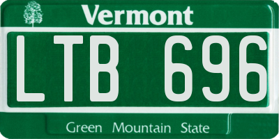 VT license plate LTB696