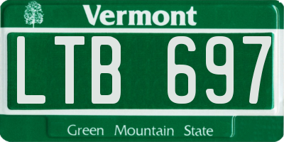 VT license plate LTB697
