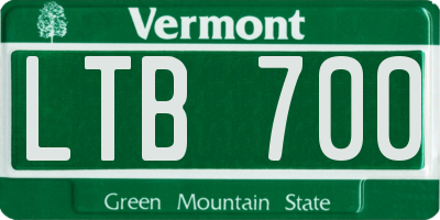 VT license plate LTB700