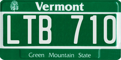 VT license plate LTB710
