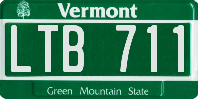 VT license plate LTB711