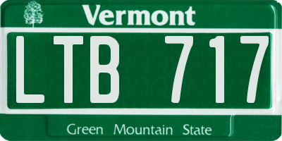 VT license plate LTB717