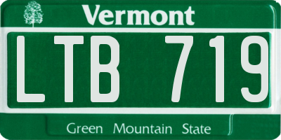 VT license plate LTB719