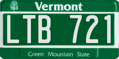 VT license plate LTB721