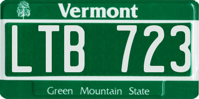 VT license plate LTB723