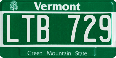 VT license plate LTB729