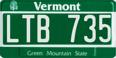VT license plate LTB735