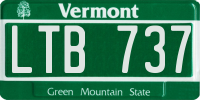 VT license plate LTB737