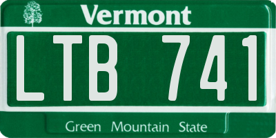 VT license plate LTB741