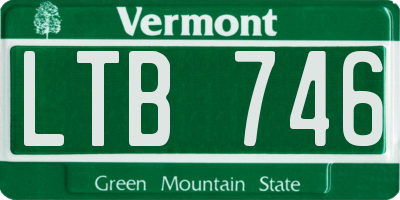 VT license plate LTB746