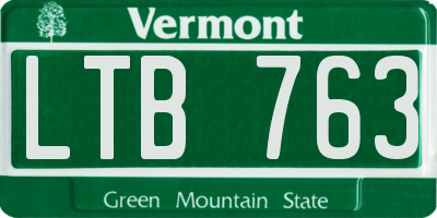 VT license plate LTB763
