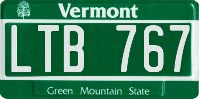 VT license plate LTB767